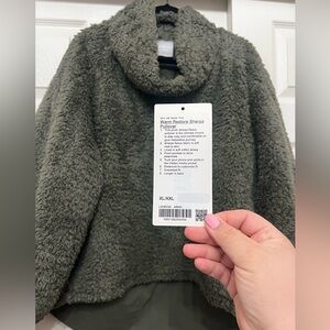 Lululemon sherpa pullover XL/XXL cozy warm olive green excellent used condition
